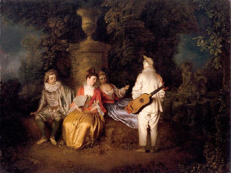 WATTEAU, Antoine Party of Four